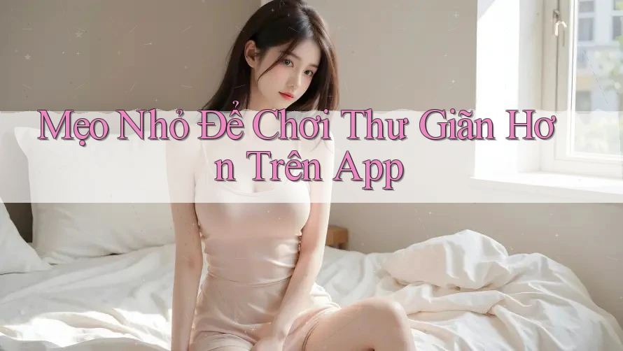 Mẹo Nhỏ Để Chơi Thư Giãn Hơn Trên App Mẹo Nhỏ Để Chơi Thư Giãn Hơn Trên App