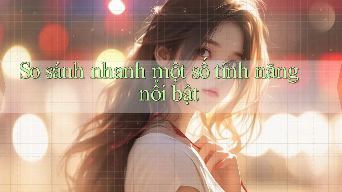 So sánh nhanh một số tính năng nổi bật So sánh nhanh một số tính năng nổi bật